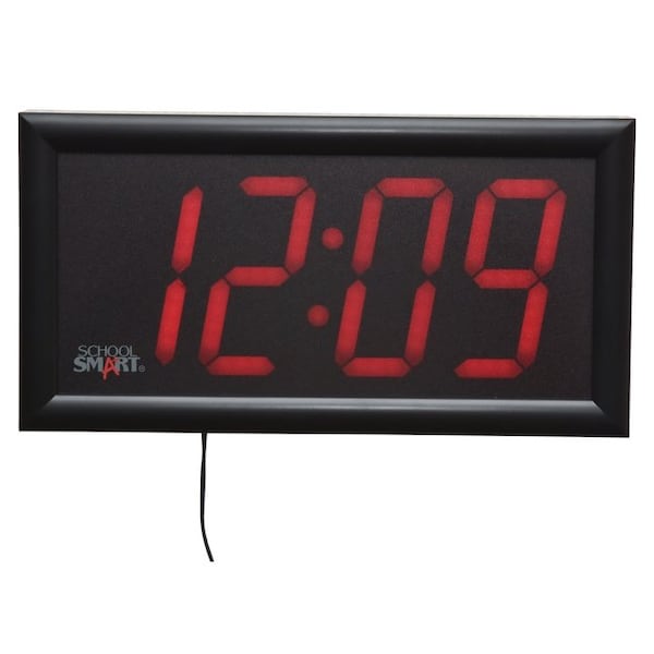 School Smart CLOCK 13 INCH LED HI RED WC407E Zoro